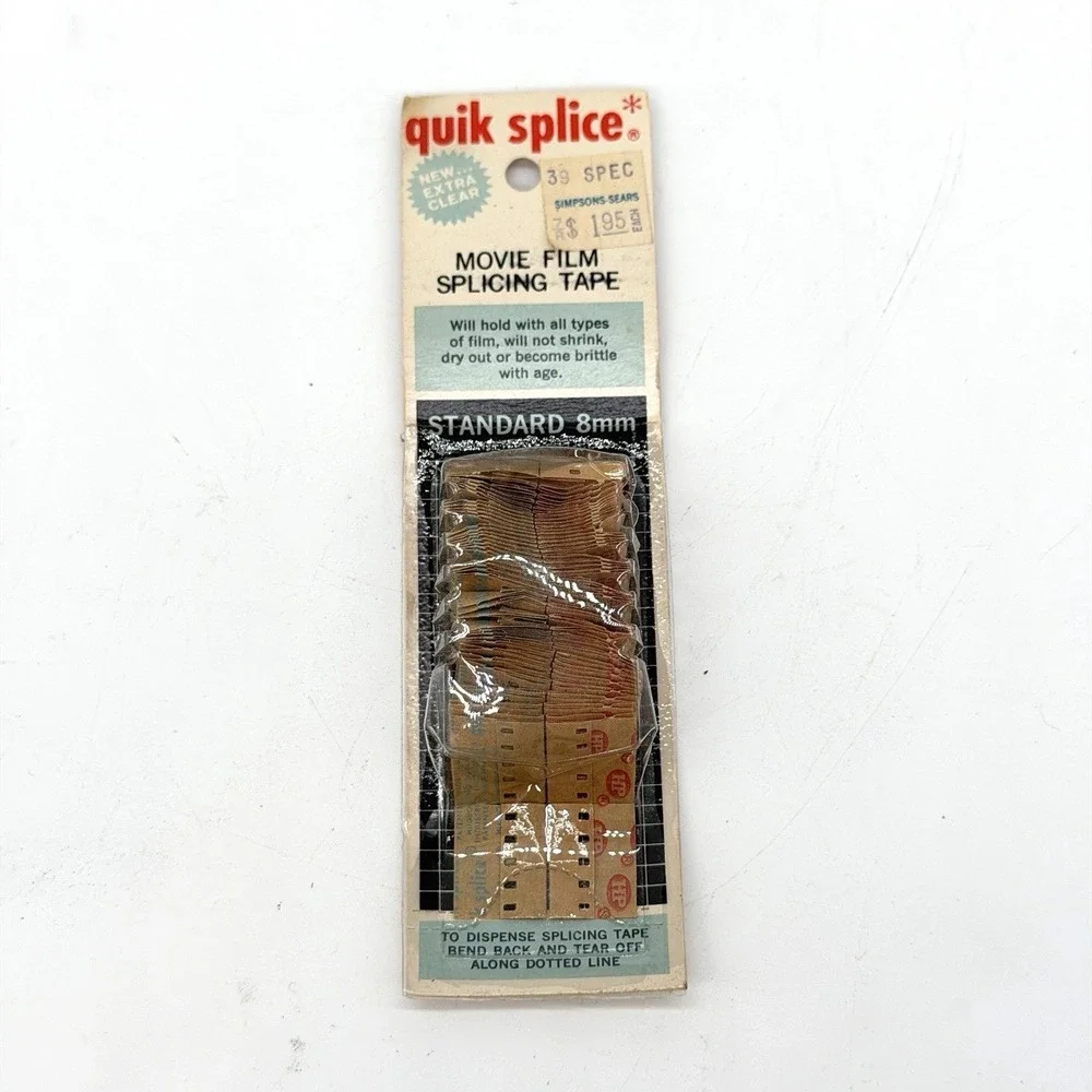Quick Splice STANDARD 8 Splicing Tape 72 Pieces For Standard 8mm Film New